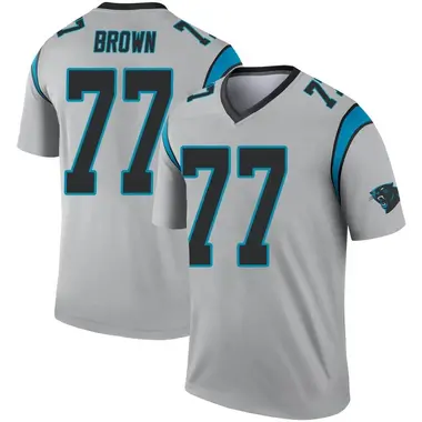 Men's Nike Deonte Brown Black Carolina Panthers Team Game Jersey