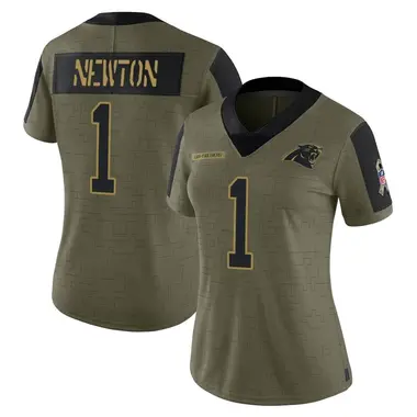 Men's Carolina Panthers Cam Newton Nike Olive Salute To Service Limited  Jersey