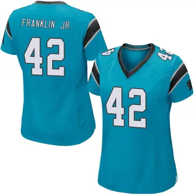 Women's Nike Sam Franklin Jr. Black Carolina Panthers Team Game Jersey Size: Medium